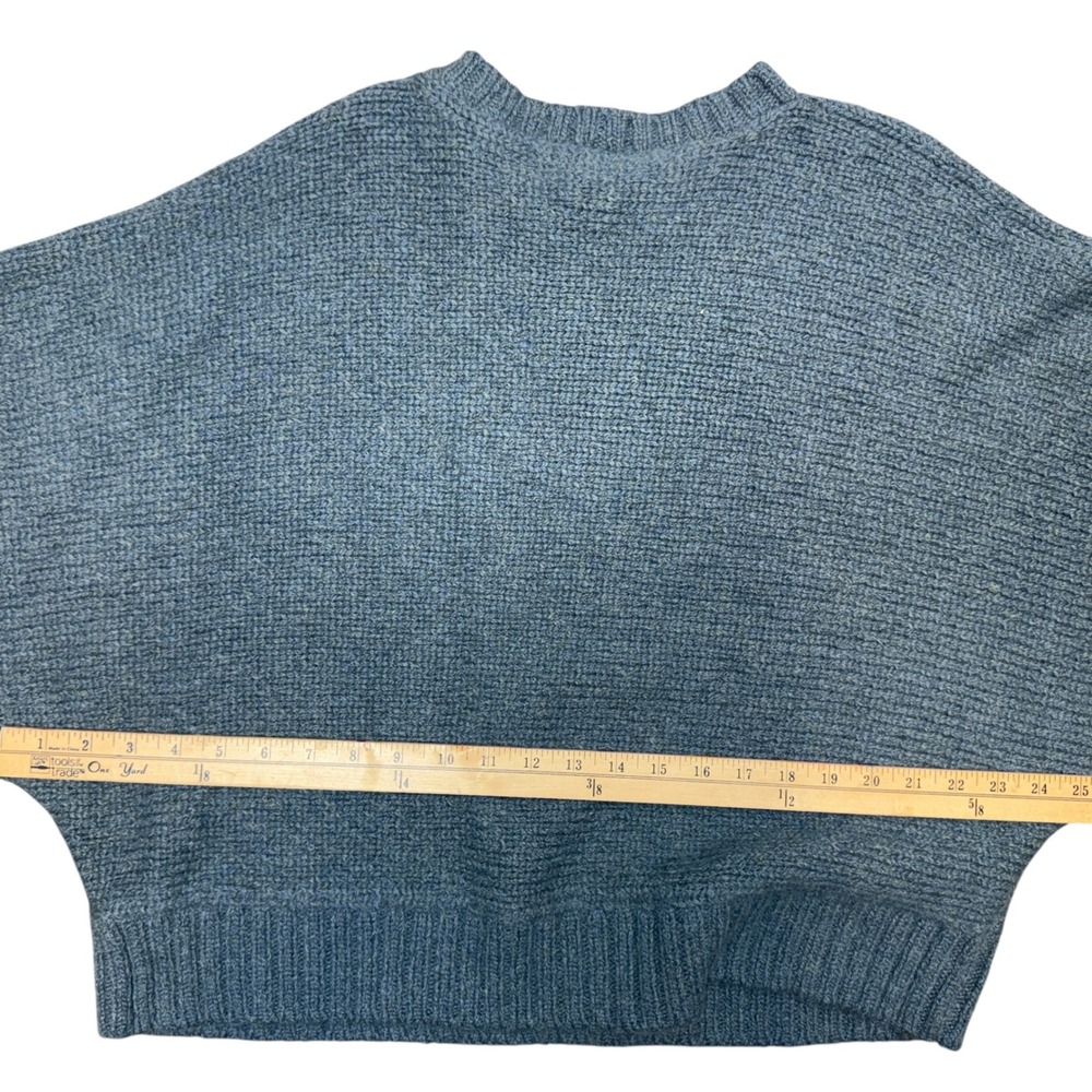 Aritzia Babaton 100% Alpaca Knit Sweater Women Size Large Blue Dolman Pullover - Picture 5 of 7